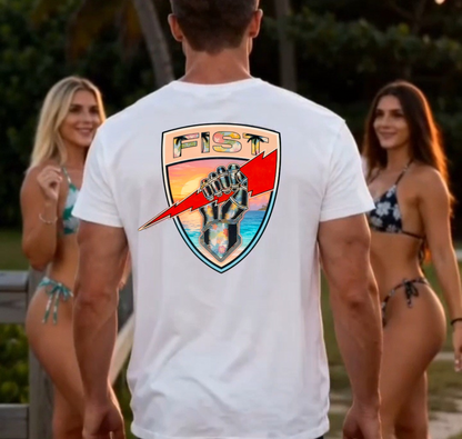 Tropical vibes tee des2 white