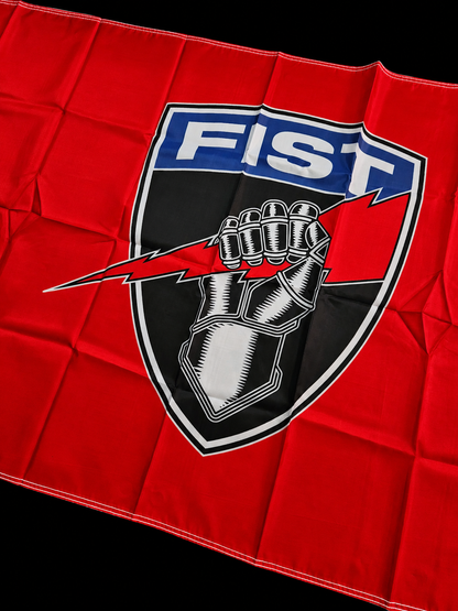 Red fist flags 3'x5'