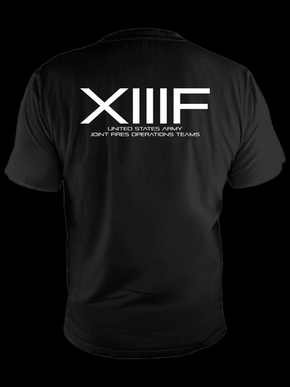 Black XIIIF tee (white des)