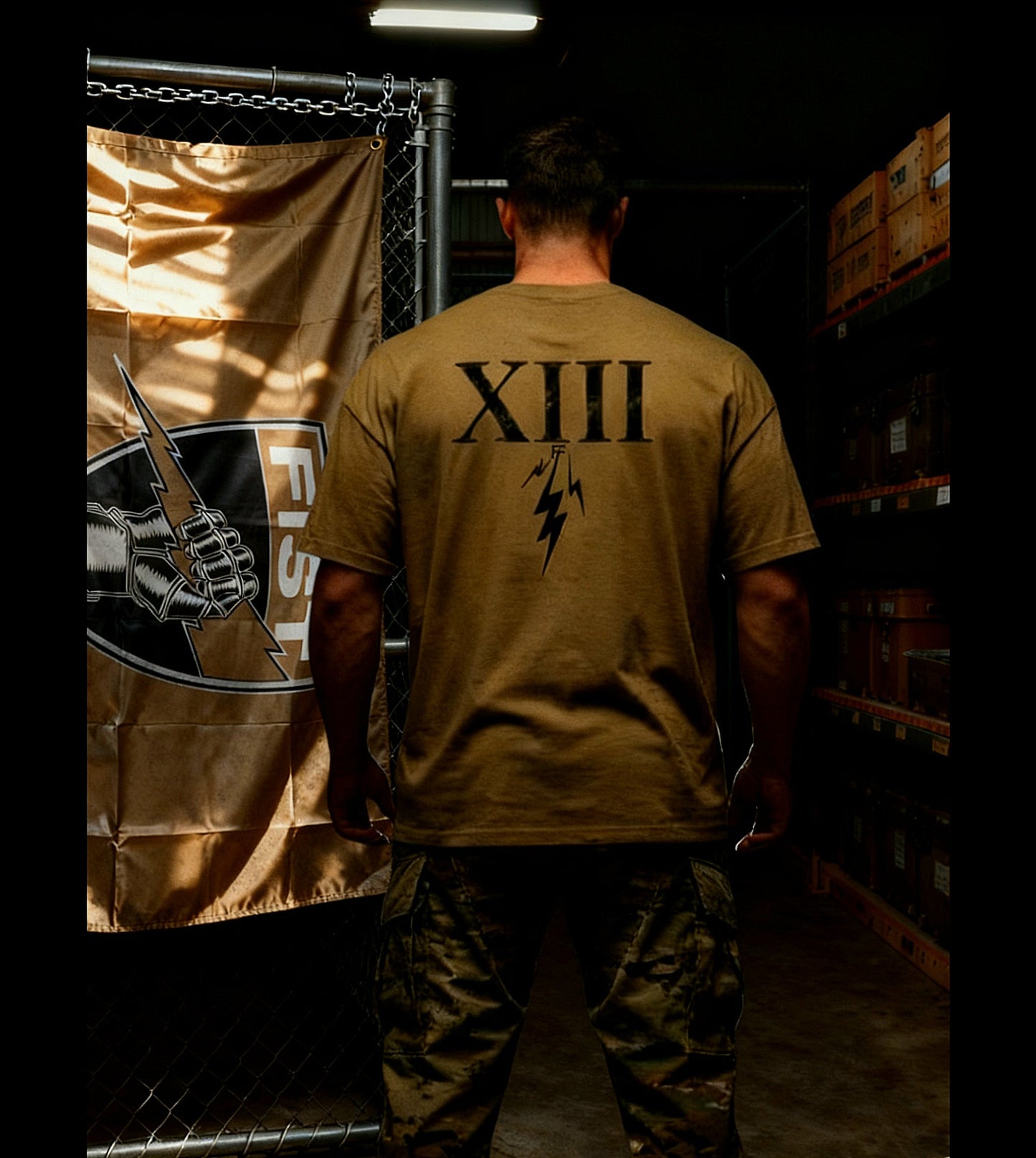13 F short sleeve brown coyote tee