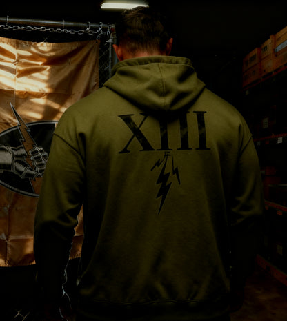 13 F od green hoodie