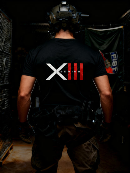 13 SERIES short sleeve black tee des 2