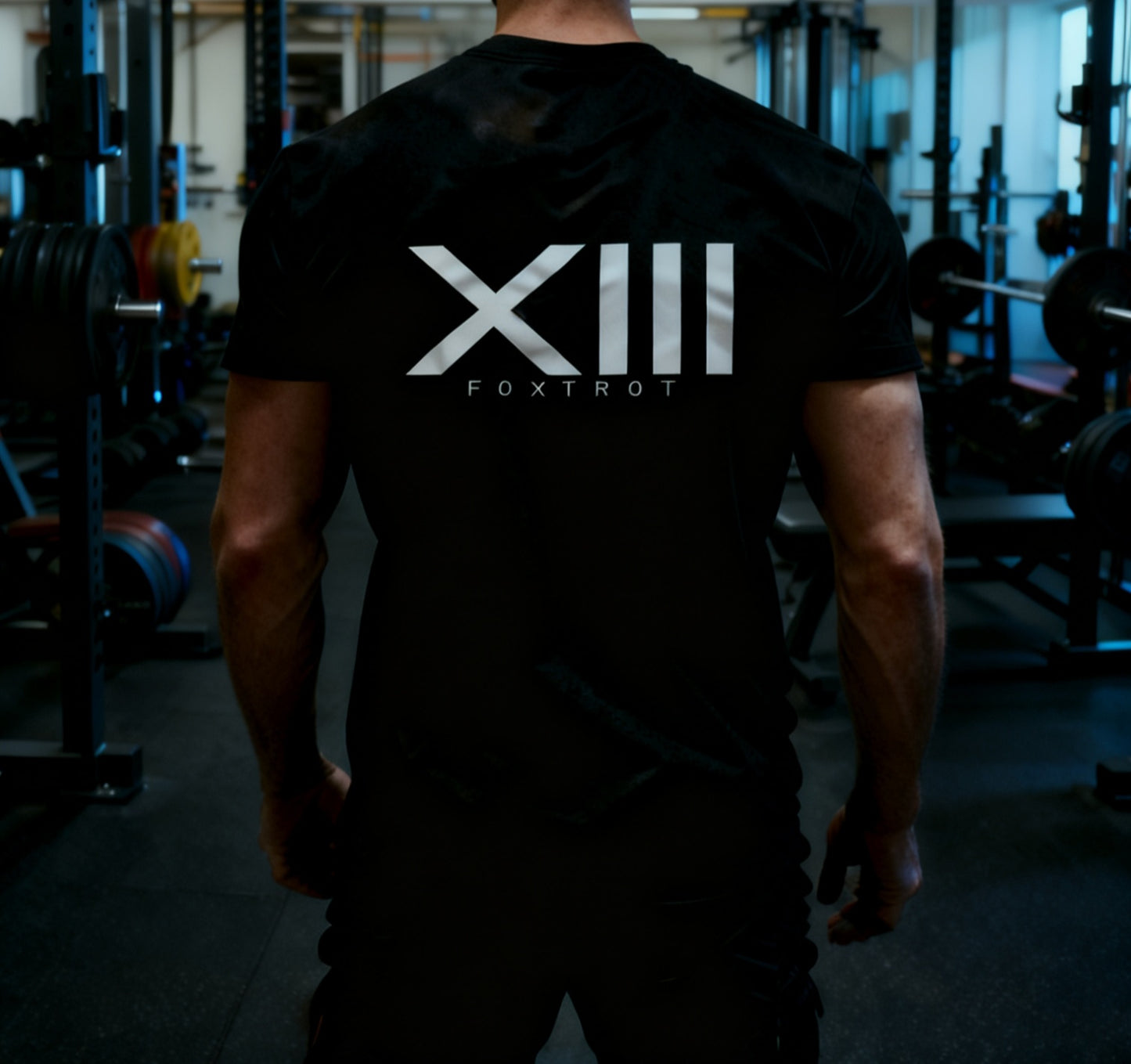 13 foxtrot short sleeve black tee