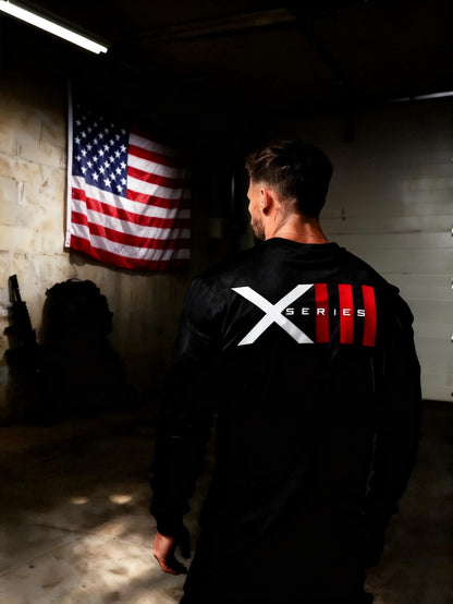 13 series long sleeve black tee des 2