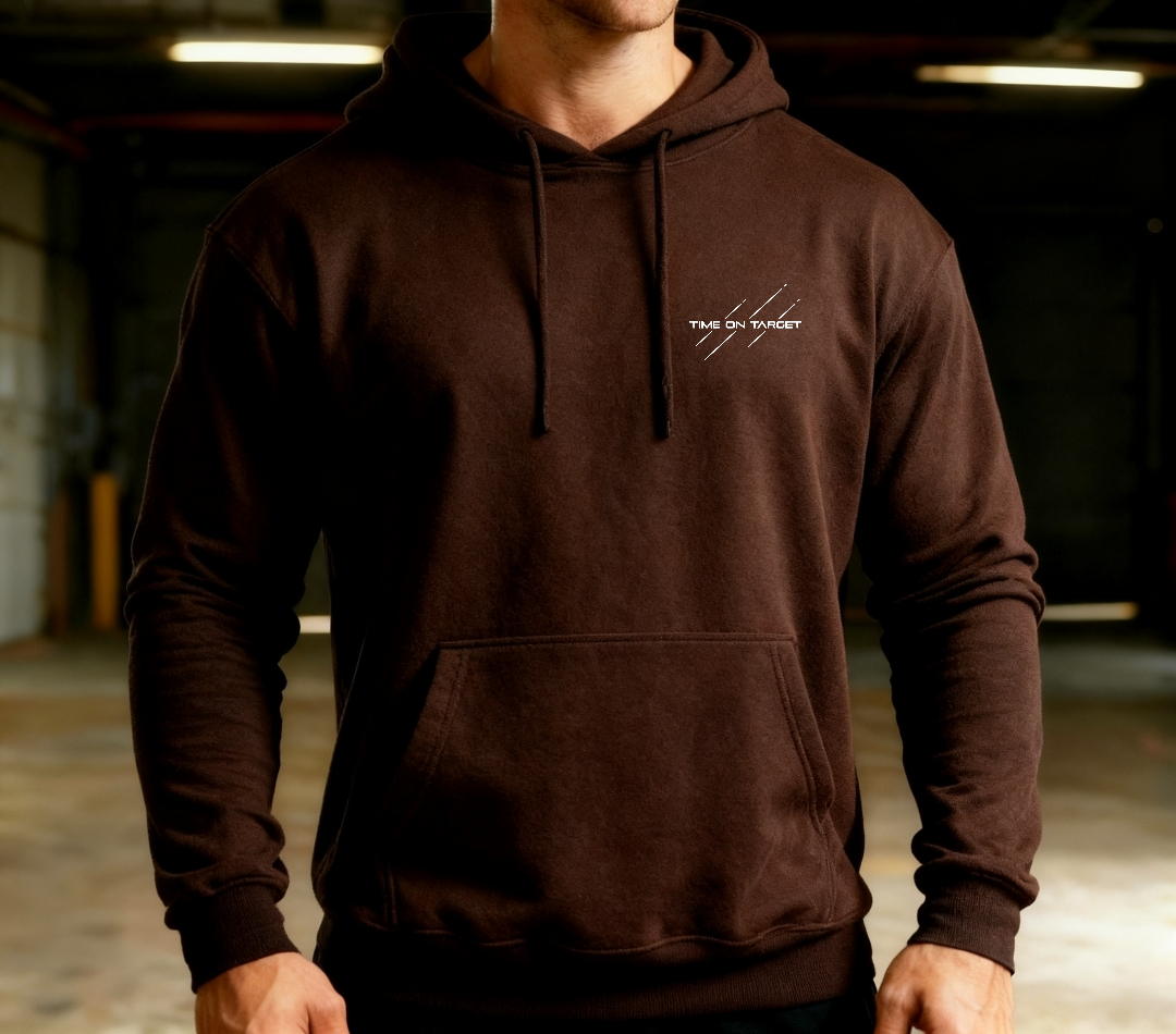 13 foxtrot dark Brown hoodie des2
