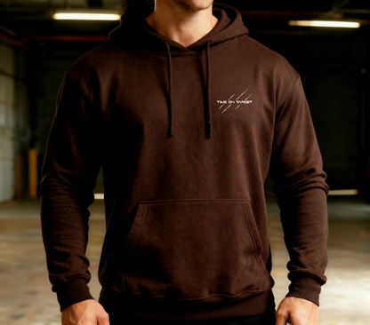 13 foxtrot dark Brown hoodie des2