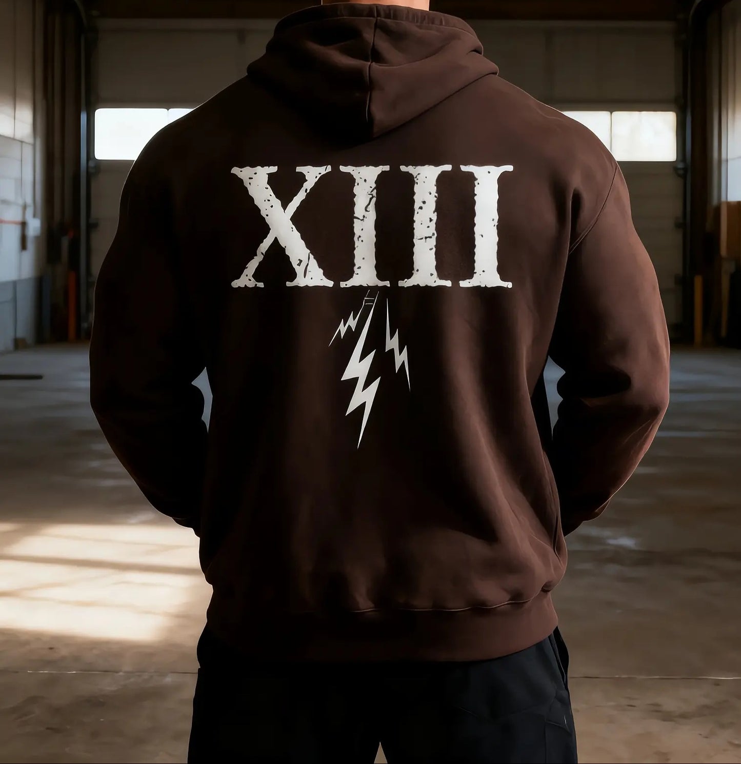 13 F Dark Brown hoodie