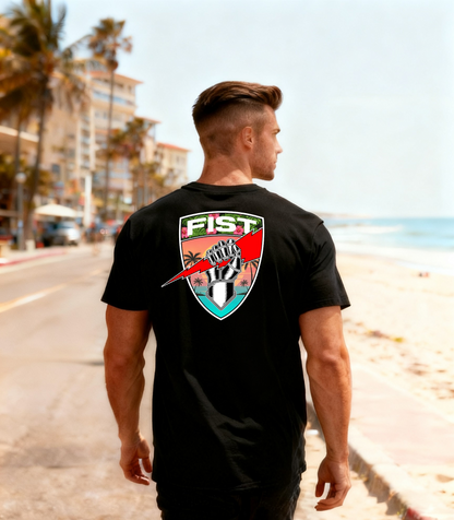 Tropical vibes tee des1 black