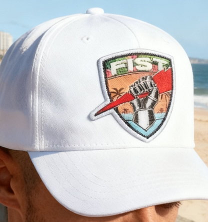 Tropical vibes fist shield patch