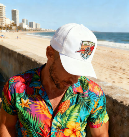 Tropical vibes fist shield patch