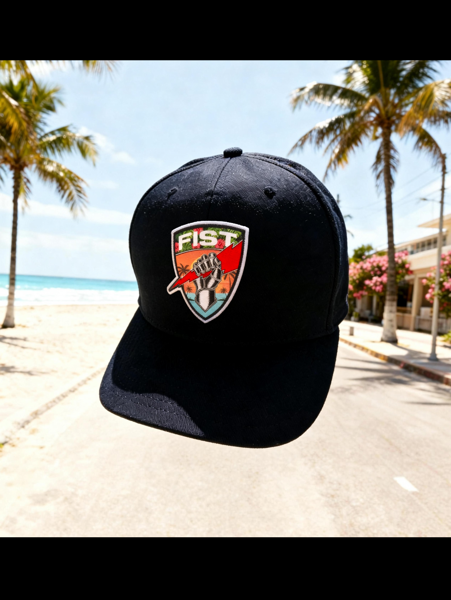 Tropical vibes fist shield patch