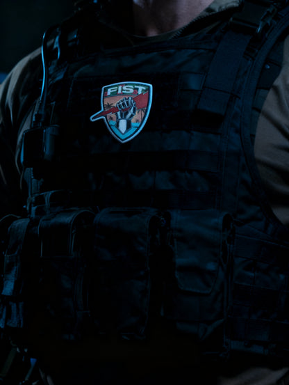 Tropical vibes fist shield patch