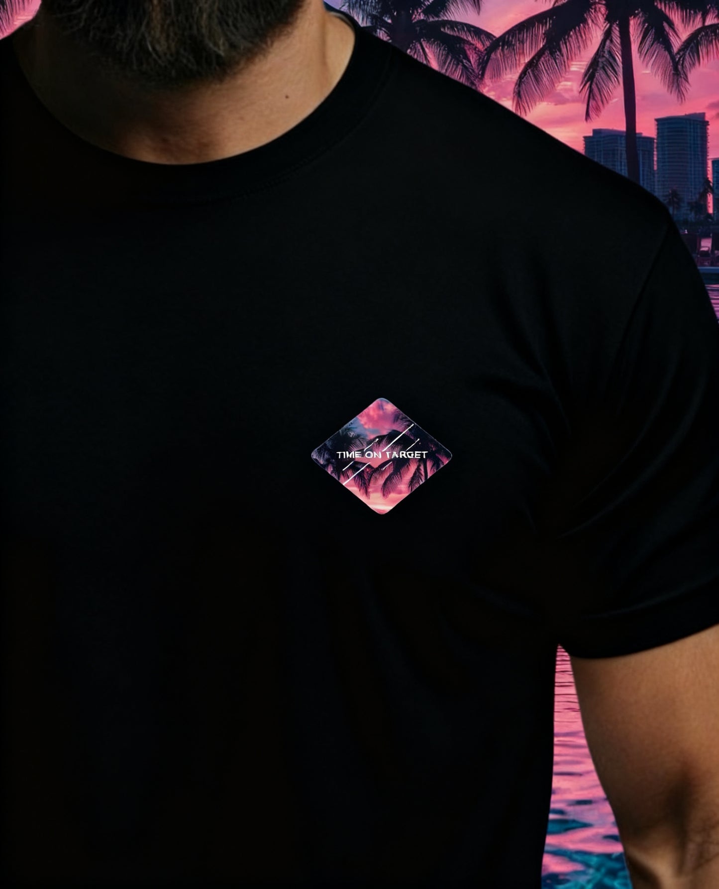 Tropical vibes tee des2 black