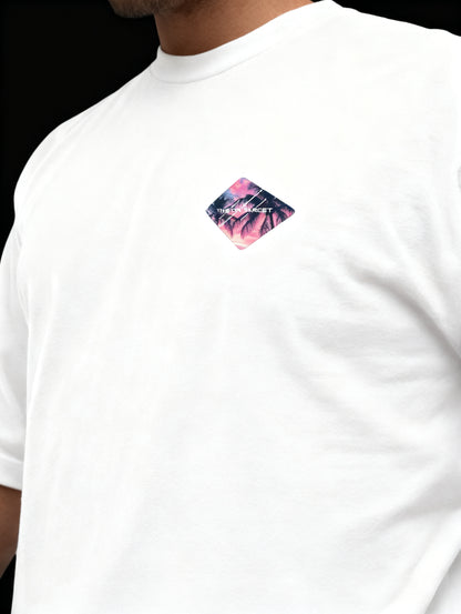 Tropical vibes tee des1 white