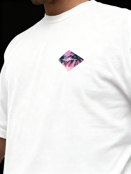 Tropical vibes tee des1 white