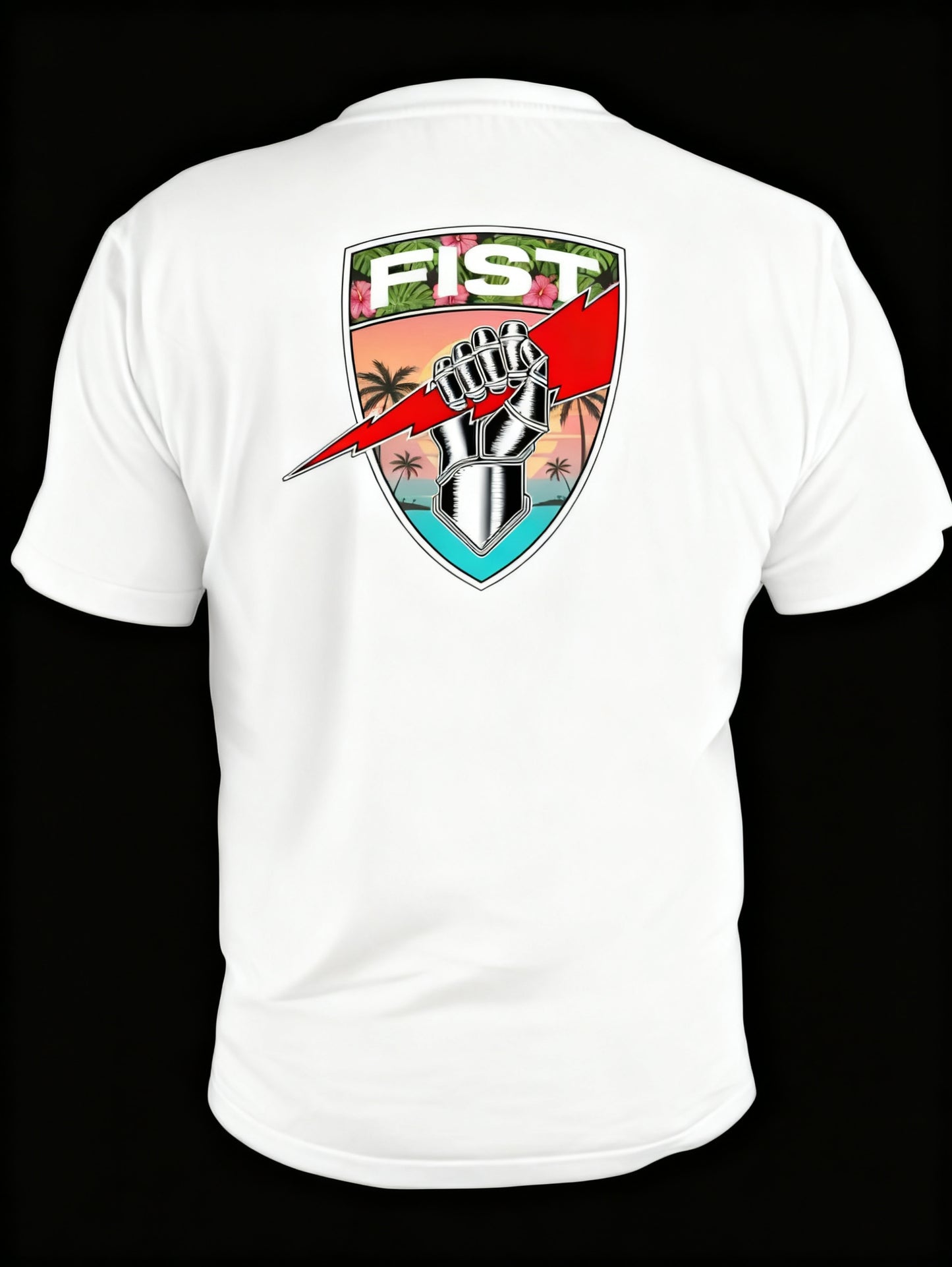 Tropical vibes tee des1 white