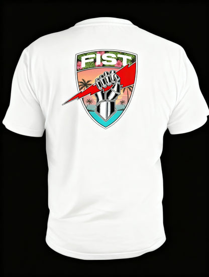 Tropical vibes tee des1 white