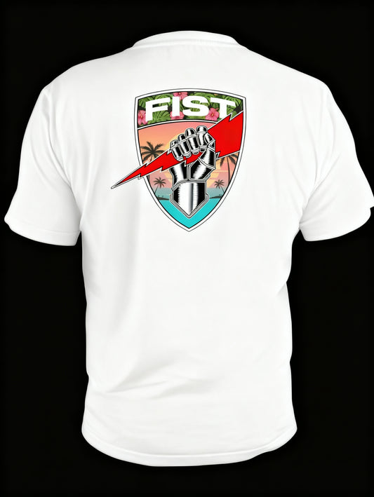 Tropical vibes tee des1 white