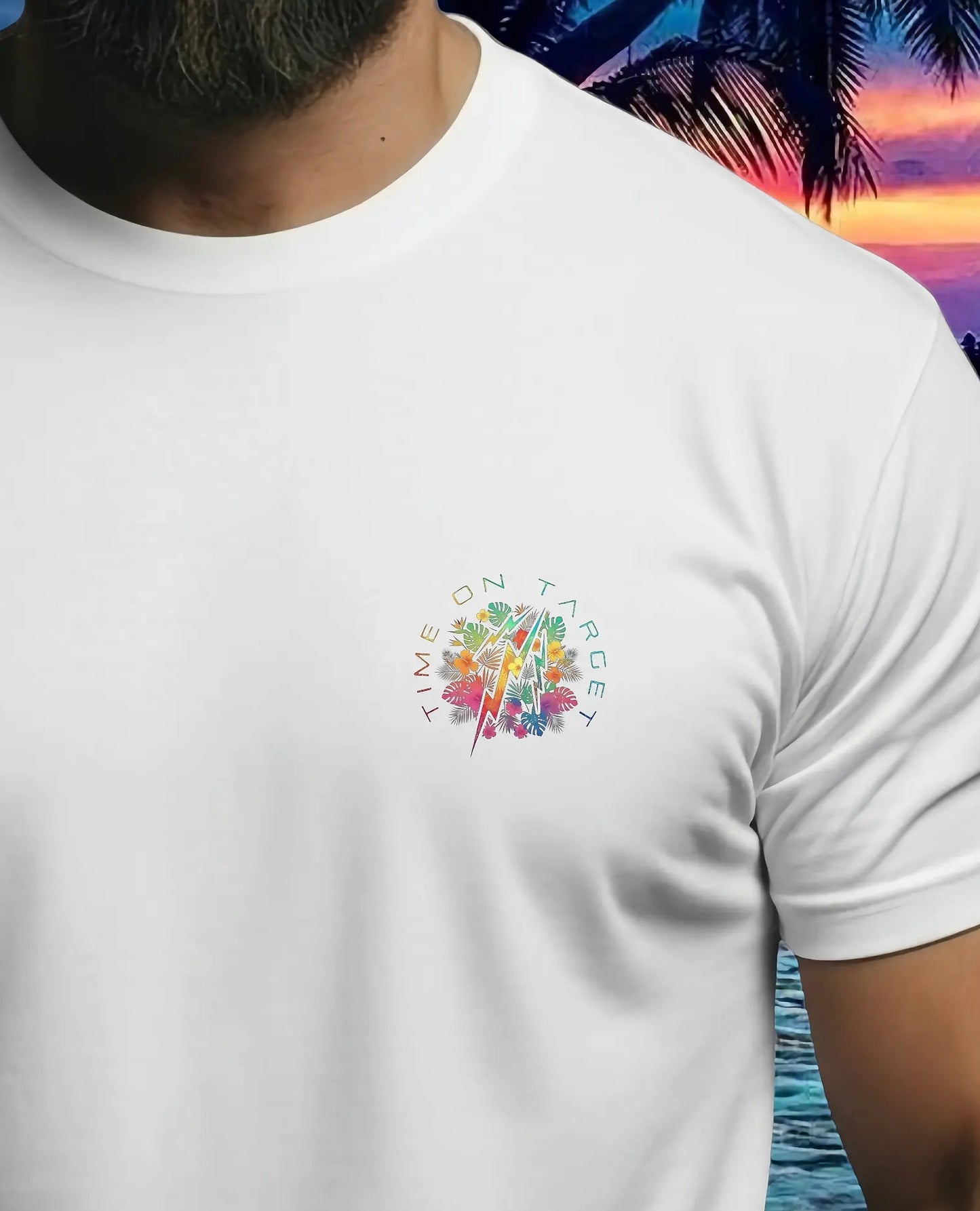 Tropical vibes banana man tee white