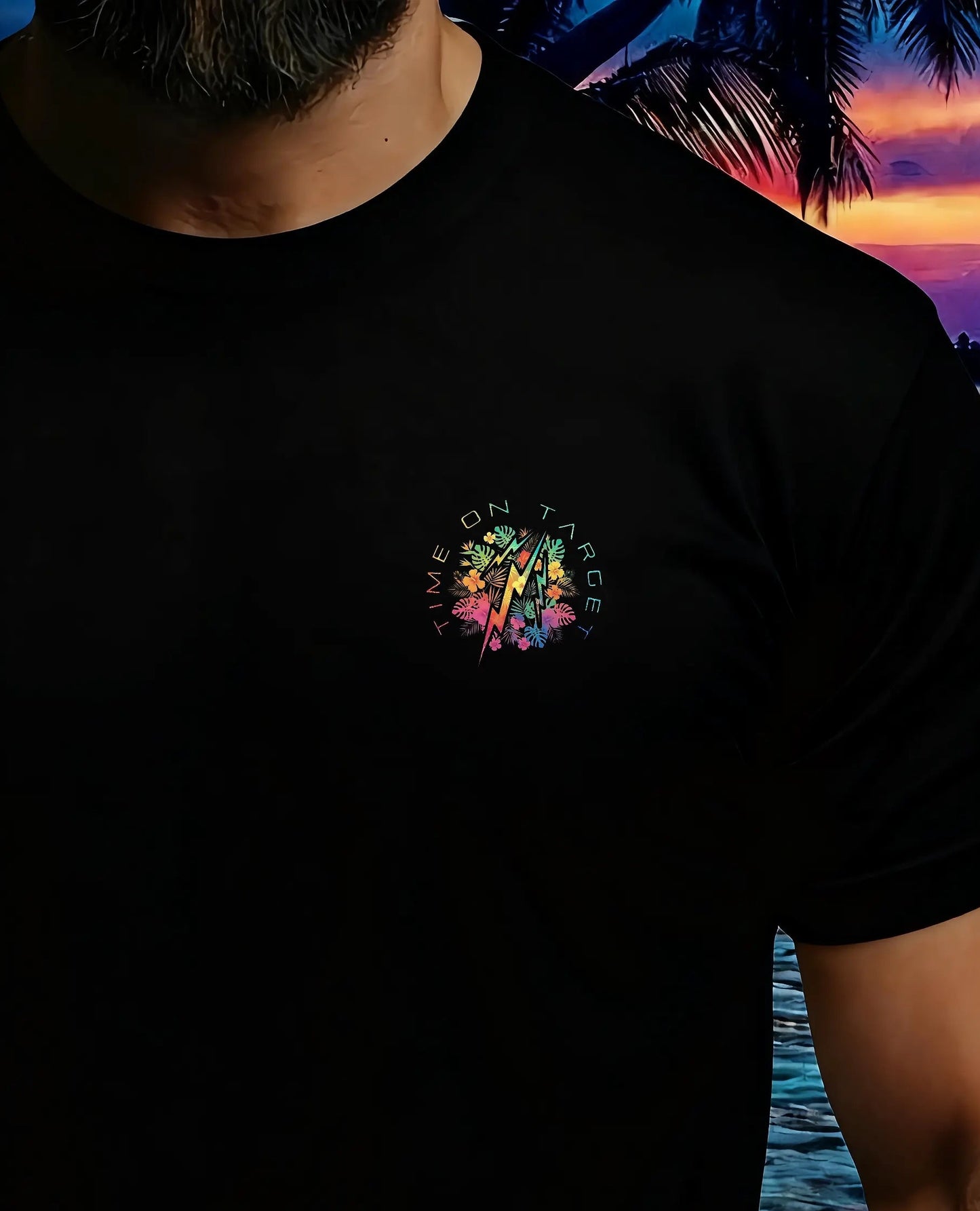 Tropical vibes banana man tee black