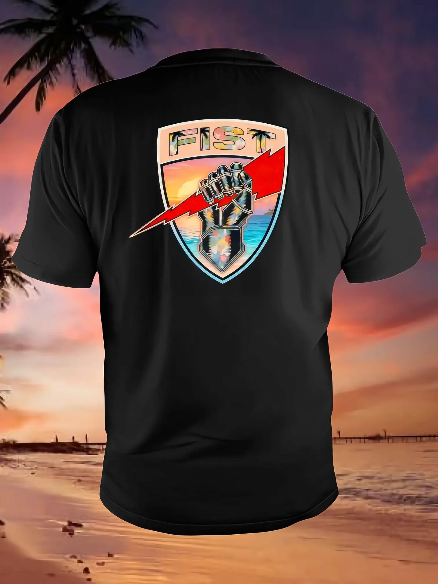Tropical vibes tee des2 black