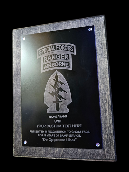 Large custom plaque