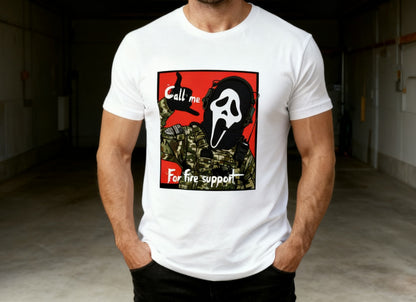 Call me white tee shirt des 2