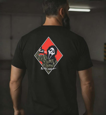 Call me black tee shirt des 2