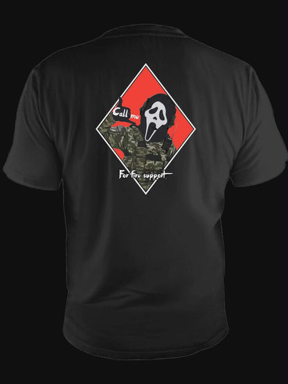 Call me black tee shirt des 2