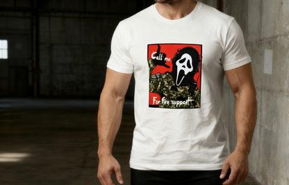 Call me white tee shirt des 2
